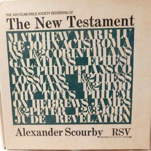 American Bible Society New Testament Recording Vinyl Records Alexander Scourby